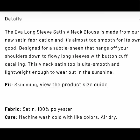 UNIVERSAL STANDARD EVA SATIN V-NECK BLOUSE CARAMEL SZ 2XS ( 6-8 ) - Picture 13 of 13